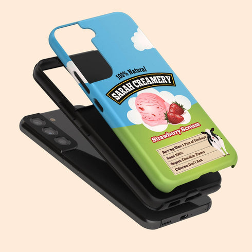 Personalized Emotional Support Ice Cream Pint Galaxy Case